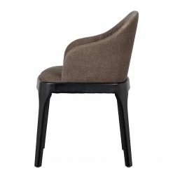 Loftscape Chaise à accoudoirs Valdes - Tissu / Hévéa massif - Taupe / Noir -Chaises Boutique 1000344501 220414 031 DETAILS P000000001000344501