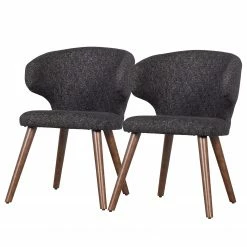 Loftscape Chaises capitonnées Pilate (lot de 2) - Gris