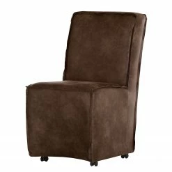 Red Living Chaise capitonnée Rachid - Cognac vintage