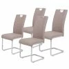 Loftscape Chaise cantilever Festola - Cappuccino - Lot de 4