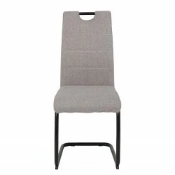 Loftscape Chaise cantilever La Paz III - Tissu / Métal - Noir - Gris - Lot de 4 -Chaises Boutique 1000352411 220610 040 DETAILS P000000001000352411