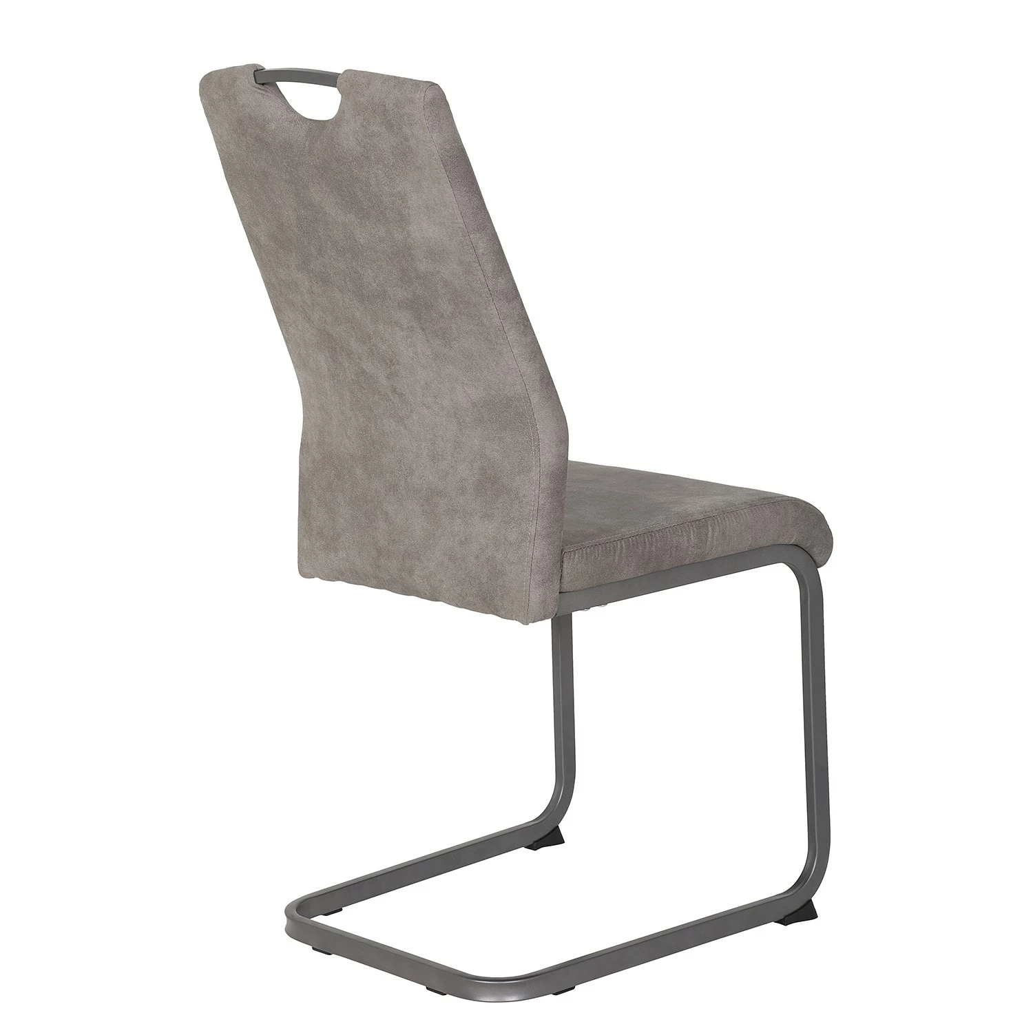 Loftscape Chaise cantilever Cotulla - Microfibre / Métal - Noir - Gris vintage - Lot de 4 8 Loftscape Chaise cantilever Cotulla - Microfibre / Métal - Noir - Gris vintage - Lot de 4 – Image 6