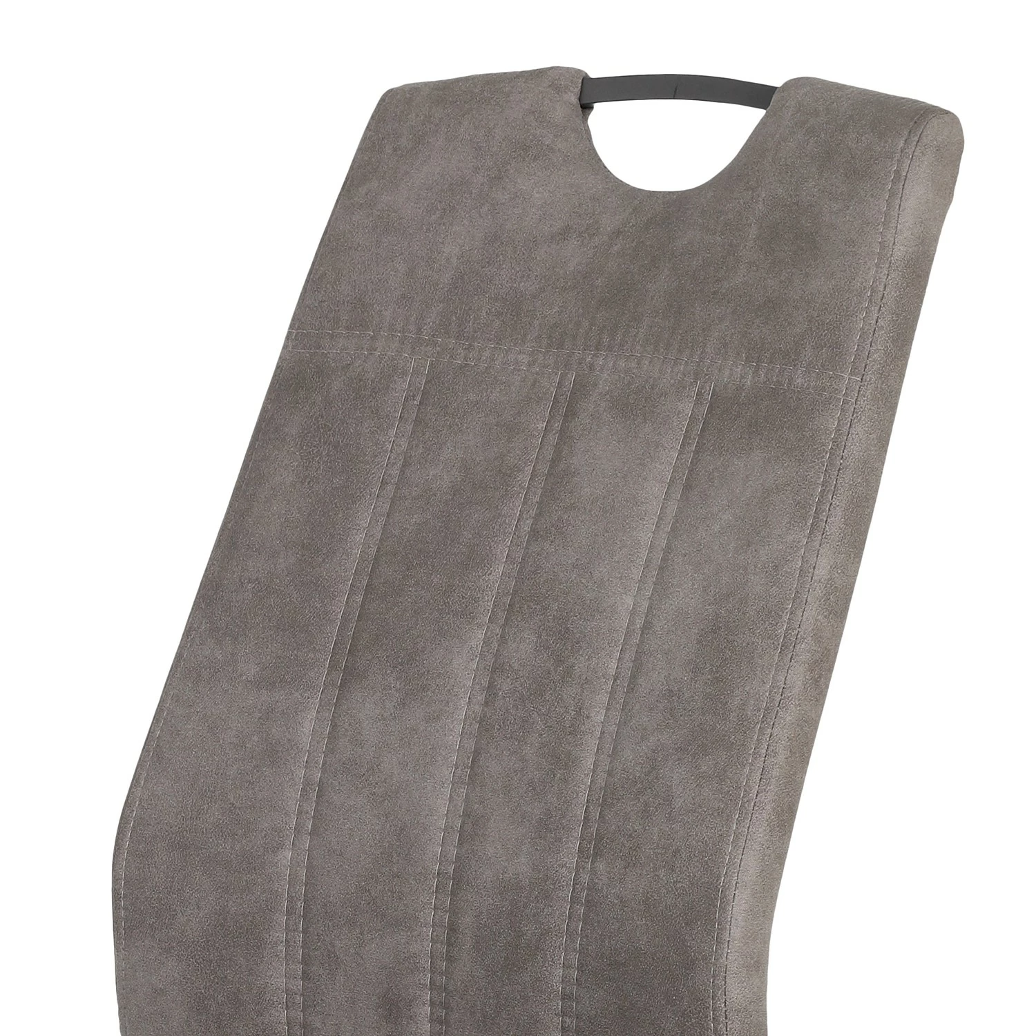 Loftscape Chaise cantilever Cotulla - Microfibre / Métal - Noir - Gris vintage - Lot de 4 10 Loftscape Chaise cantilever Cotulla - Microfibre / Métal - Noir - Gris vintage - Lot de 4 – Image 8