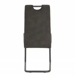 Loftscape Chaise cantilever Frenois - Microfibre / Acier - Anthracite - Lot de 4 -Chaises Boutique 1000352416 220610 070 DETAILS P000000001000352416