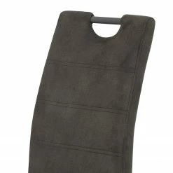 Loftscape Chaise cantilever Frenois - Microfibre / Acier - Anthracite - Lot de 4 -Chaises Boutique 1000352416 220610 080 DETAILS P000000001000352416