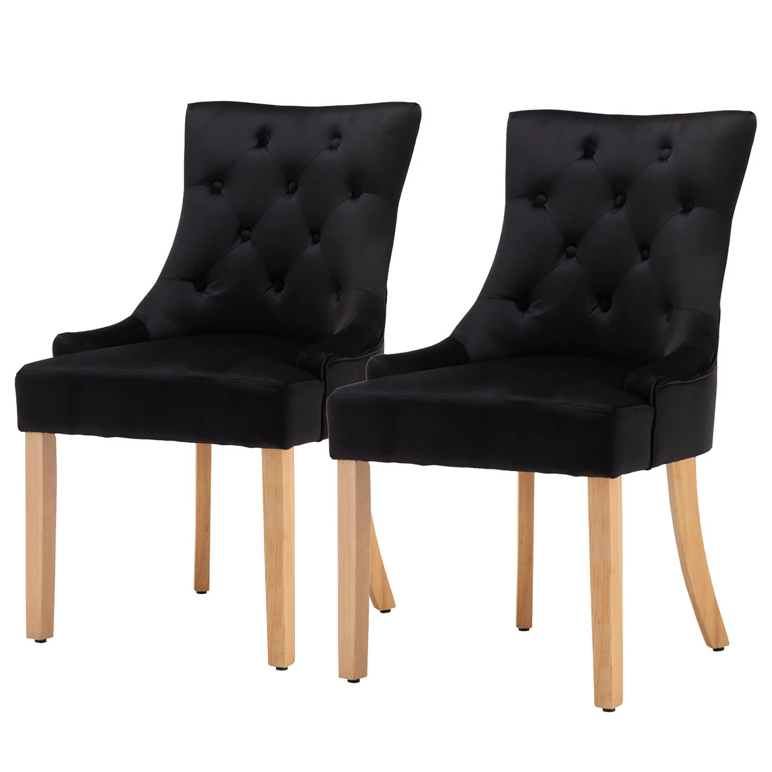 Loftscape Chaises capitonnées Thrall (lot de 2) - Noir 3 Loftscape Chaises capitonnées Thrall (lot de 2) - Noir
