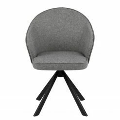 Loftscape Chaise à accoudoirs Chamby II - Tissu / Fer - Gris clair / Noir -Chaises Boutique 1000357415 220621 030 DETAILS P000000001000357415