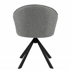 Loftscape Chaise à accoudoirs Chamby II - Tissu / Fer - Gris clair / Noir -Chaises Boutique 1000357415 220621 060 DETAILS P000000001000357415