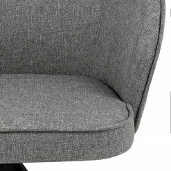 Loftscape Chaise à accoudoirs Chamby II - Tissu / Fer - Gris clair / Noir -Chaises Boutique 1000357415 220621 070 DETAILS P000000001000357415