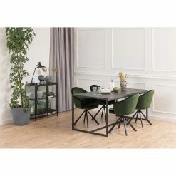 Loftscape Chaise à accoudoirs Chamby I - Velours / Fer - Vert foncé / Noir -Chaises Boutique 1000357419 220621 021 MOOD DETAILS P000000001000357419 mood