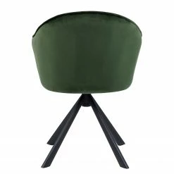 Loftscape Chaise à accoudoirs Chamby I - Velours / Fer - Vert foncé / Noir -Chaises Boutique 1000357419 220621 060 DETAILS P000000001000357419