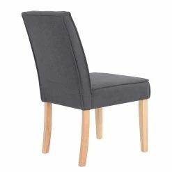 Loftscape Chaises capitonnées Alcoy (lot de 2) - Tissu / Hévéa massif - Gris / Hévéa 18 Loftscape Chaises capitonnées Alcoy (lot de 2) - Tissu / Hévéa massif - Gris / Hévéa -Chaises Boutique 1000363995 220728 070 DETAILS P000000001000363995