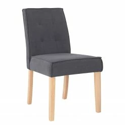 Loftscape Chaises capitonnées Alcoy (lot de 2) - Tissu / Hévéa massif - Gris / Hévéa 20 Loftscape Chaises capitonnées Alcoy (lot de 2) - Tissu / Hévéa massif - Gris / Hévéa -Chaises Boutique 1000363995 220728 085 DETAILS P000000001000363995