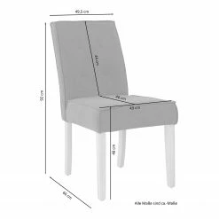 Loftscape Chaises capitonnées Alcoy (lot de 2) - Tissu / Hévéa massif - Gris / Hévéa 23 Loftscape Chaises capitonnées Alcoy (lot de 2) - Tissu / Hévéa massif - Gris / Hévéa -Chaises Boutique 1000363995 220728 500 SKETCH DETAILS P000000001000363995 sketch