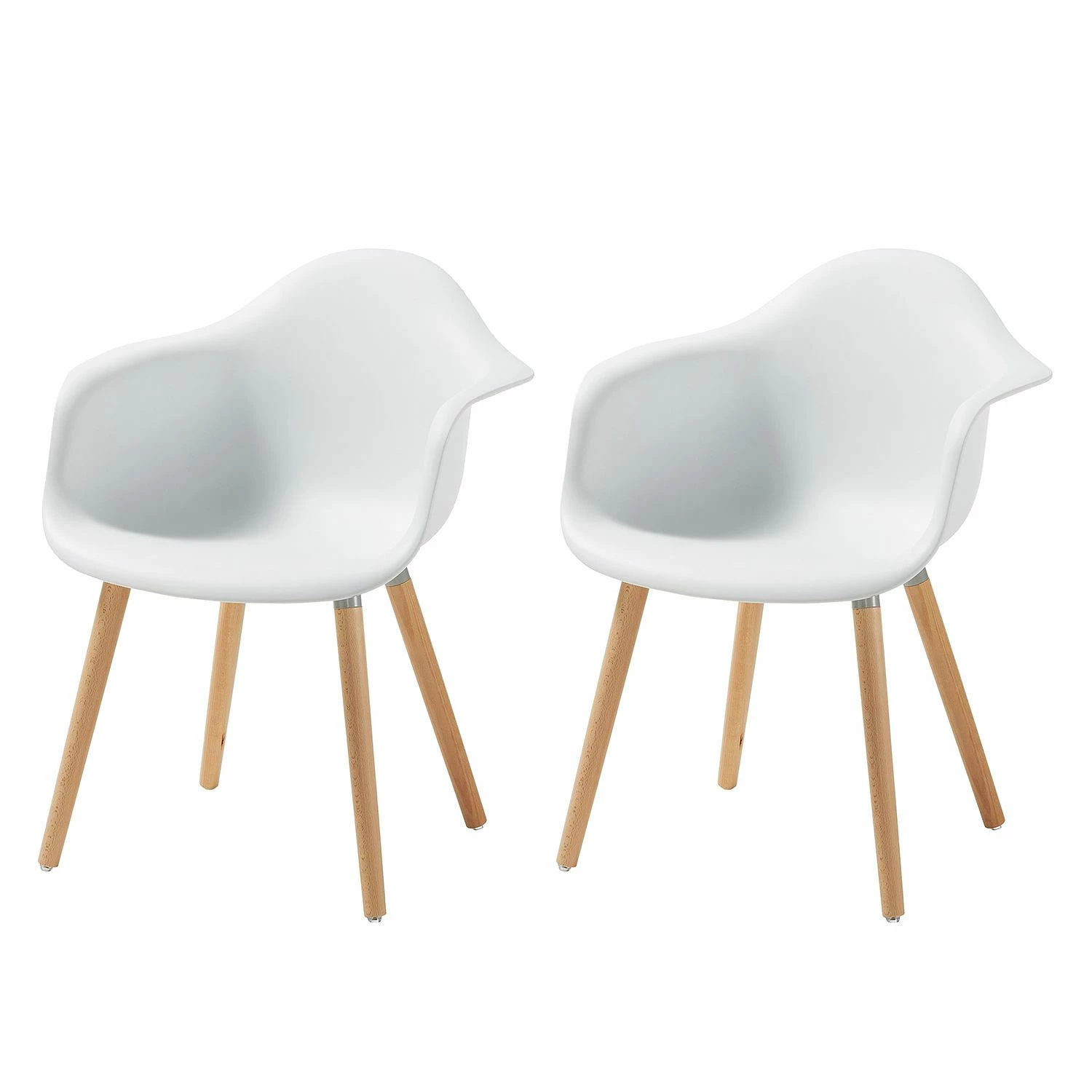 Mørteens Chaises à accoudoirs Cevo (lot de 2) - Blanc 3 Mørteens Chaises à accoudoirs Cevo (lot de 2) - Blanc