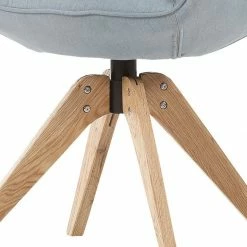 Mørteens Chaise à accoudoirs Ermelo I - rotatif - Tissu / Chêne massif - Bleu clair - 1 set -Chaises Boutique armlehnenstuhl ermelo webstoff eiche massiv hellblau 4026164