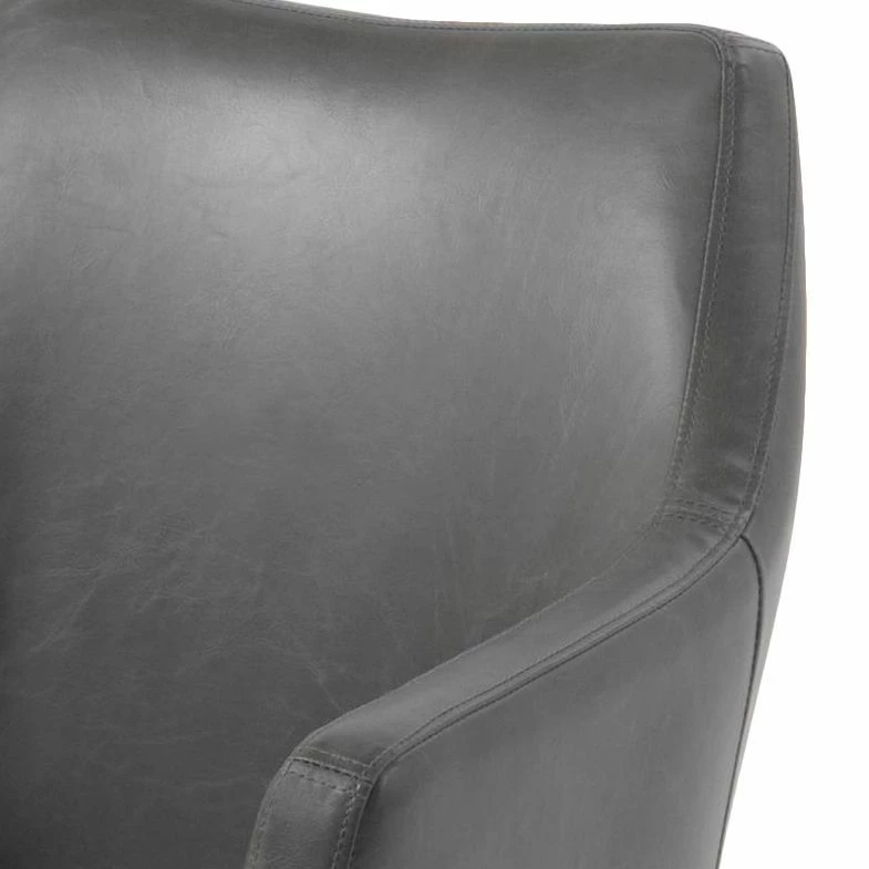 Mørteens Chaises à accoudoirs Nicholas - Cuir synthétique Aken: Gris clair vintage - 1 chaise 9 Mørteens Chaises à accoudoirs Nicholas - Cuir synthétique Aken: Gris clair vintage - 1 chaise – Image 7