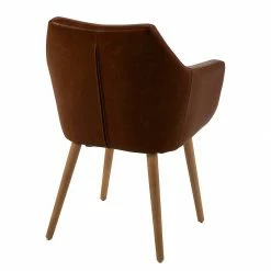 Mørteens Chaises à accoudoirs Nicholas - Cuir synthétique Aken: Marron vintage - 1 chaise -Chaises Boutique armlehnenstuhl nicholas i kunstleder schokolade 3784744