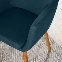 Mørteens Chaises à accoudoirs Nicholas - Tissu Cors: Bleu jean - 1 chaise -Chaises Boutique armlehnenstuhl nicholas ii webstoff eiche massiv jeansblau 5125384