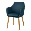 Mørteens Chaises à accoudoirs Nicholas - Tissu Cors: Bleu jean - 1 chaise 2 Mørteens Chaises à accoudoirs Nicholas - Tissu Cors: Bleu jean - 1 chaise -Chaises Boutique armlehnenstuhl nicholas ii webstoff eiche massiv jeansblau 5125396