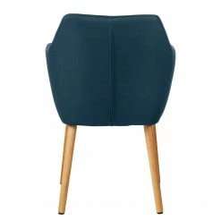 Mørteens Chaises à accoudoirs Nicholas - Tissu Cors: Bleu jean - 1 chaise -Chaises Boutique armlehnenstuhl nicholas ii webstoff eiche massiv jeansblau 5125408