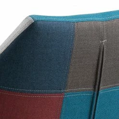 Mørteens Chaise à accoudoirs Nicholas III - Tissu Cors: Patchwork: Multicolore -Chaises Boutique armlehnenstuhl nicholas iii webstoff eiche massiv grau bordeaux 3791124