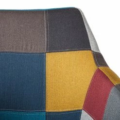 Mørteens Chaise à accoudoirs Nicholas III - Tissu Cors: Patchwork: Multicolore -Chaises Boutique armlehnenstuhl nicholas iii webstoff eiche massiv grau bordeaux 4207644
