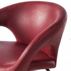 Ars manufacti Chaise à accoudoirs Woodlawn II - Bordeaux - 1 chaise -Chaises Boutique armlehnenstuhl woodlawn ii kunstleder metall rot 4406976