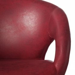 Ars manufacti Chaise à accoudoirs Woodlawn II - Bordeaux - 1 chaise -Chaises Boutique armlehnenstuhl woodlawn ii kunstleder metall rot 4406980