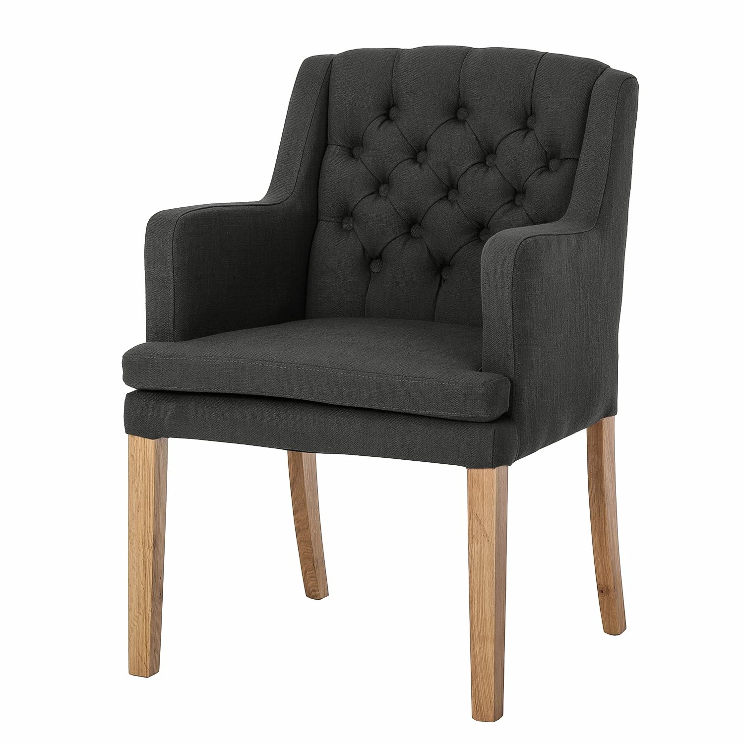 Maison Belfort Chaise à accoudoirs Austin - Tissu Kyra: Gris foncé 3 Maison Belfort Chaise à accoudoirs Austin - Tissu Kyra: Gris foncé