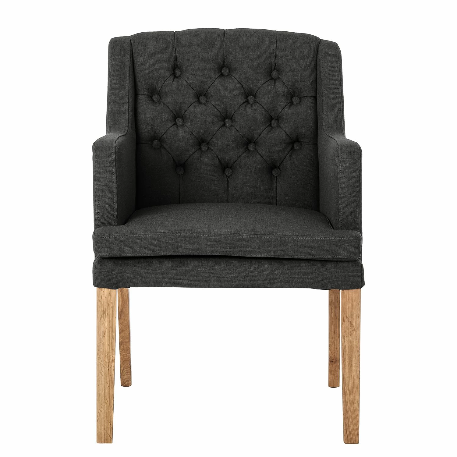 Maison Belfort Chaise à accoudoirs Austin - Tissu Kyra: Gris foncé 5 Maison Belfort Chaise à accoudoirs Austin - Tissu Kyra: Gris foncé – Image 3