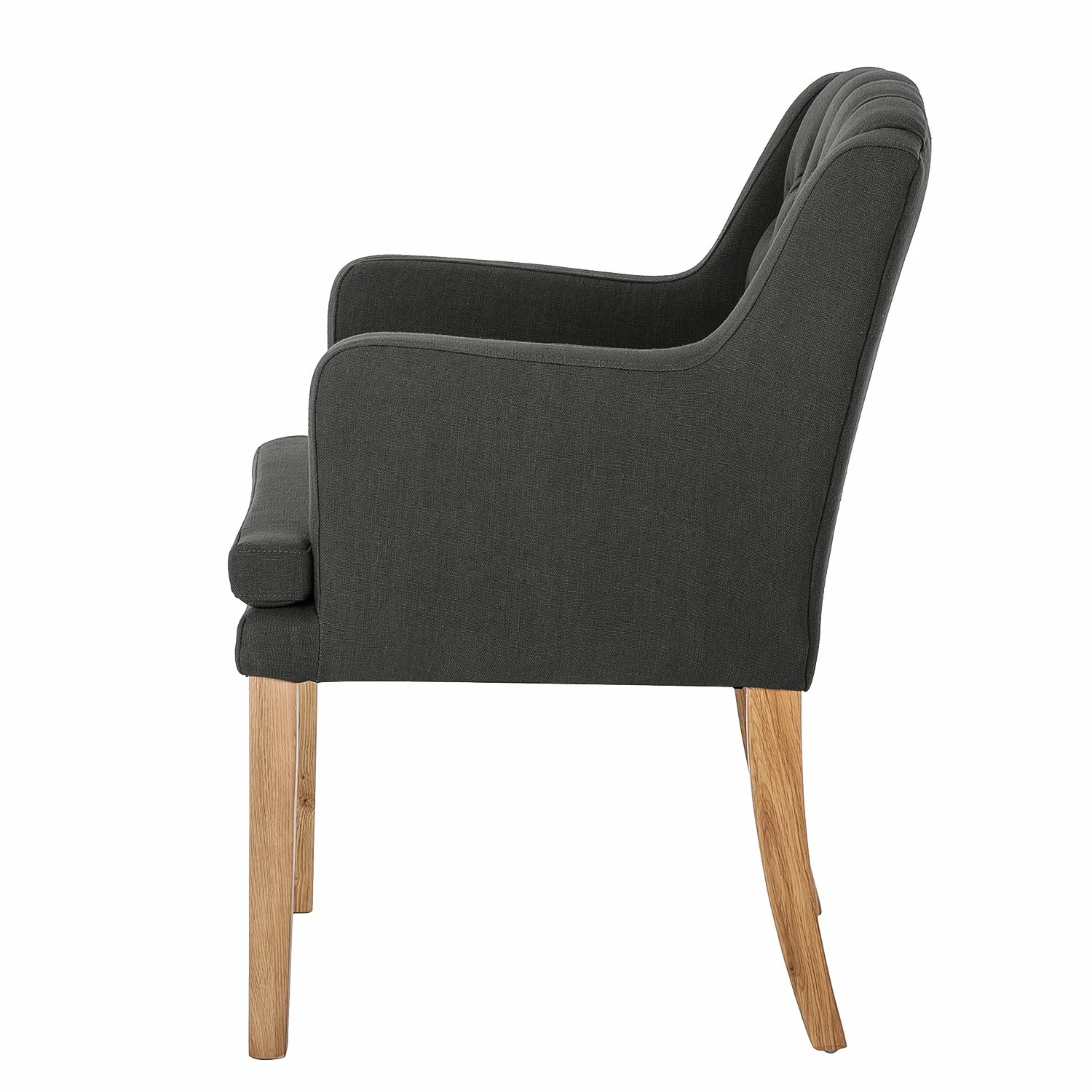 Maison Belfort Chaise à accoudoirs Austin - Tissu Kyra: Gris foncé 6 Maison Belfort Chaise à accoudoirs Austin - Tissu Kyra: Gris foncé – Image 4