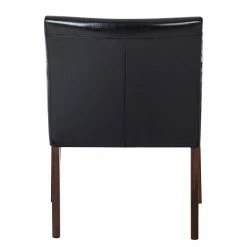 Maison Belfort Chaise à accoudoirs Lincoln I - Imitation cuir noir / bouleau brun foncé -Chaises Boutique armlehnstuhl lincoln kunstleder schwarz birke hellbraun 309326