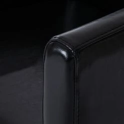 Maison Belfort Chaise à accoudoirs Lincoln I - Imitation cuir noir / bouleau brun foncé -Chaises Boutique armlehnstuhl lincoln kunstleder schwarz birke hellbraun 309329