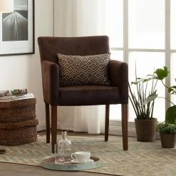 Maison Belfort Chaise à accoudoirs Lincoln II - Marron 14 Maison Belfort Chaise à accoudoirs Lincoln II - Marron -Chaises Boutique armlehnstuhl lincoln microfaser braun birke dunkelbraun 1076230