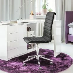 Mooved Chaise de bureau Marilyn - Imitation cuir - Noir -Chaises Boutique buerodrehstuhl marilyn kunstleder schwarz 3628345