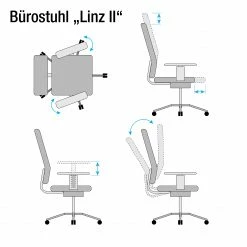 Duo Collection Chaise de bureau Linz II - Tissu noir 18 Duo Collection Chaise de bureau Linz II - Tissu noir -Chaises Boutique buerostuhl linz ii stoff schwarz 317745