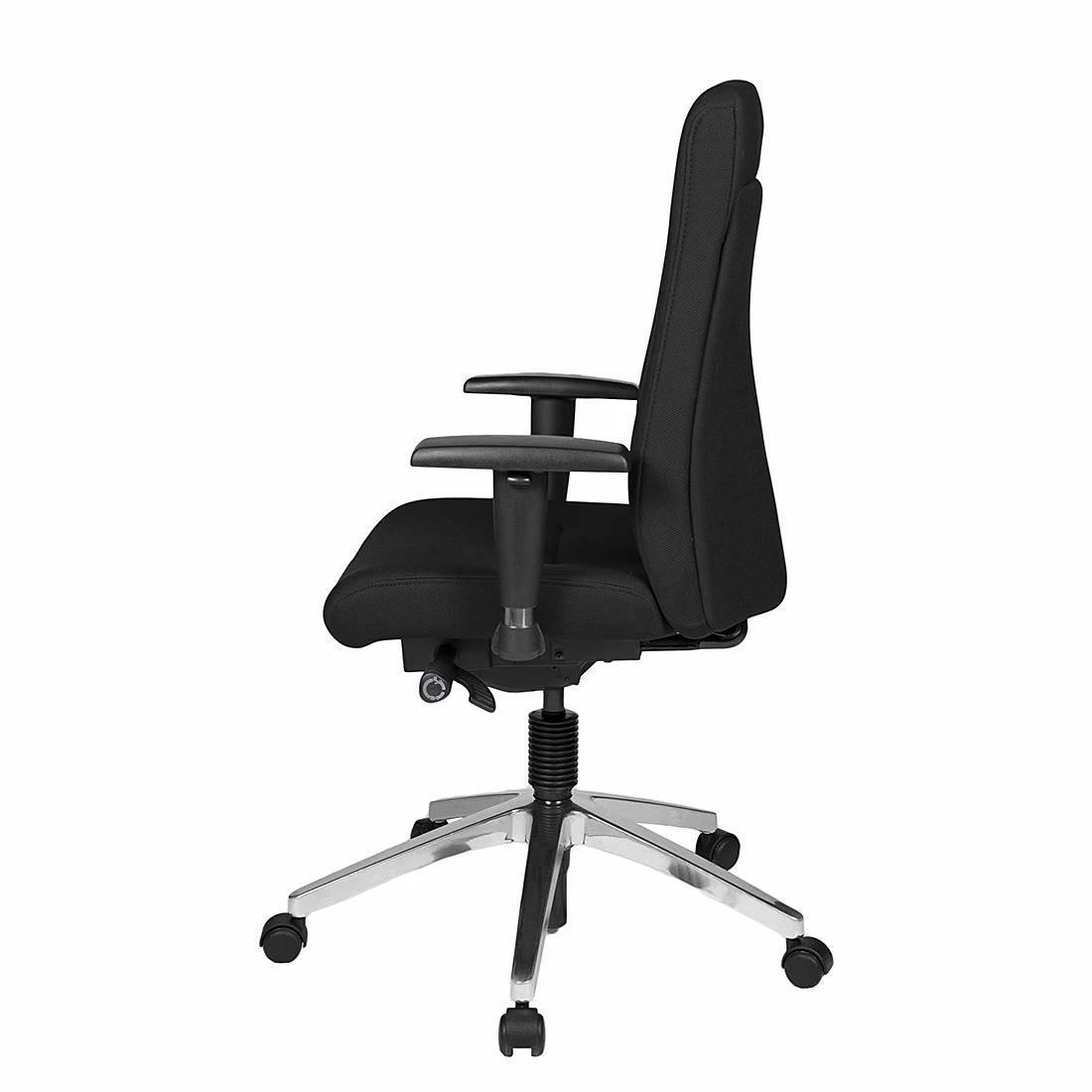 Duo Collection Chaise de bureau Linz II - Tissu noir 4 Duo Collection Chaise de bureau Linz II - Tissu noir – Image 2