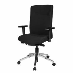 Chaises Soldes 2022 31 Duo Collection Chaise de bureau Linz II - Tissu noir