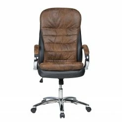 Duo Collection Fauteuil de bureau Marco -Chaises Boutique chefsessel mads kunstleder vintage braun schwarz 3337345