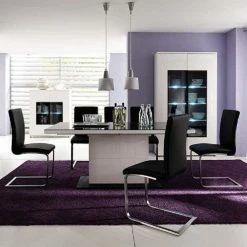 Fredriks Chaises cantilever Augusta I (lot de 2) - Cuir Aude: Noir - Sans accoudoirs -Chaises Boutique designer schwingstuhl augusta 2er set echtleder schwarz 1351862