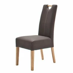 Ars Natura Chaises rembourrées Alessia (lot de 2) - Marron / Chêne 10 Ars Natura Chaises rembourrées Alessia (lot de 2) - Marron / Chêne -Chaises Boutique eiche 582822