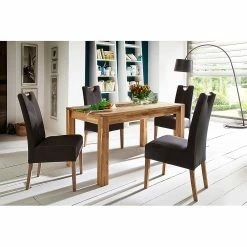 Ars Natura Chaises rembourrées Alessia (lot de 2) - Marron / Chêne 9 Ars Natura Chaises rembourrées Alessia (lot de 2) - Marron / Chêne -Chaises Boutique eiche 582838