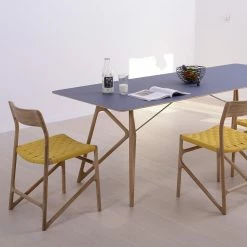 Studio Copenhagen Chaises Fleek - Jaune - Lot de 2 - Sans accoudoirs -Chaises Boutique esszimmerstuhl fawn 2er set baumwolle eiche massiv gelb 3864068