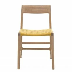Studio Copenhagen Chaises Fleek - Jaune - Lot de 2 - Sans accoudoirs -Chaises Boutique esszimmerstuhl fawn 2er set baumwolle eiche massiv gelb 3864072