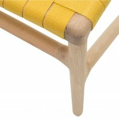 Studio Copenhagen Chaises Fleek - Jaune - Lot de 2 - Sans accoudoirs -Chaises Boutique esszimmerstuhl fawn 2er set baumwolle eiche massiv gelb 3864084