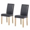 Ars Natura Chaises Flen (lot de 2) - Anthracite - Hêtre clair -Chaises Boutique esszimmerstuhl flen 2er set anthrazit buche 3330777