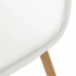 Mørteens Chaise capitonnée Iskmo - Blanc - Lot de 2 -Chaises Boutique esszimmerstuhl iskmo 2er set webstoff weiss 4034876