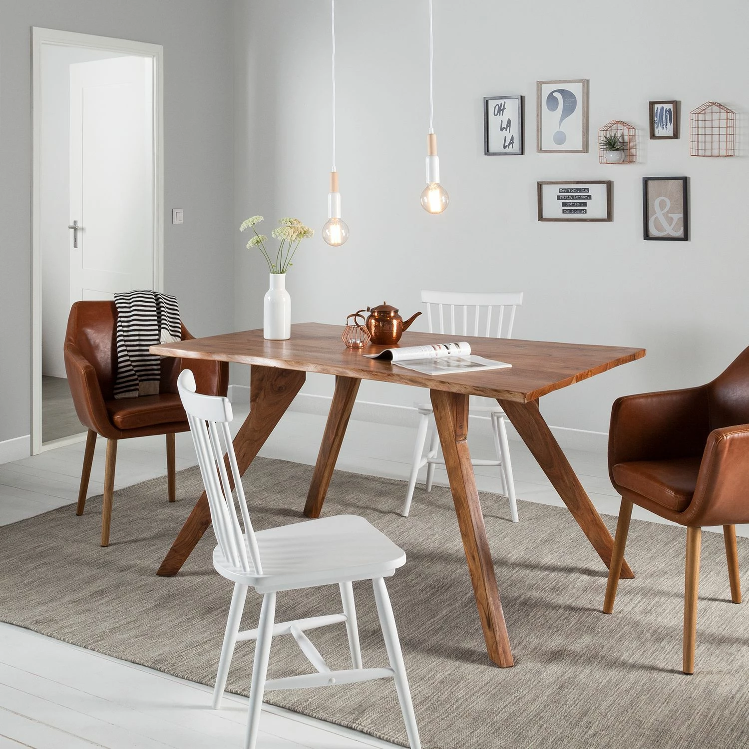 Mørteens Chaises Jalenas (lot de 2) - Blanc 5 Mørteens Chaises Jalenas (lot de 2) - Blanc – Image 3