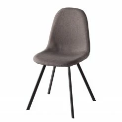 Mooved Chaises Kallax I (lot de 2) - Tissu / Métal -Chaises Boutique esszimmerstuhl kallax i 2er set webstoff metall grau 4791640